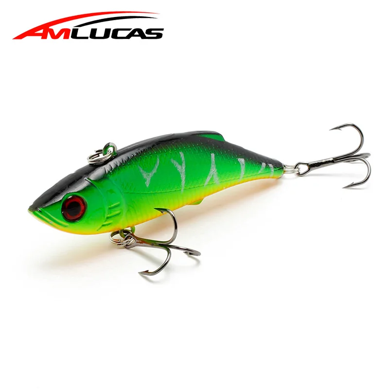 Amlucas твердая приманка Vib для рыбалки 7 5 см 10 г Pesca крючки рыбы искусственный воблер