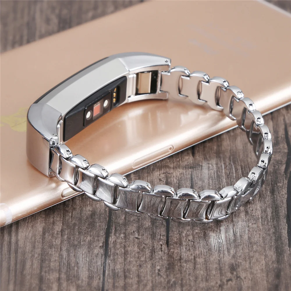 Watch Wrist Band Luxury Genuine Stainless Steel Strap For Fitbit Alta/Alta HR Tracker Accessories Metal link btacelet watchstrap | Наручные