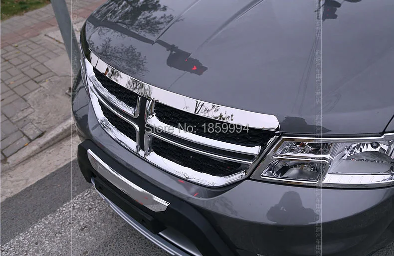 Для 2013-2017 Dodge Journey Хромированная передняя крышка капота гриль для губ формовочная