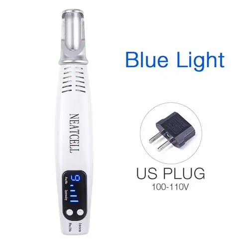 Blue Light US Plug Лазер для кожи Mini Picosecond лазерная ручка красный синий свет терапия тату шрам моль веснушки удаление пятновыводитель темных загрязнений прибор для ухода за кожей - Цвет: Blue Light US Plug