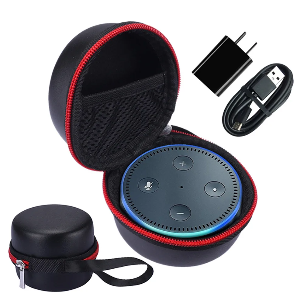 Жесткий противоударный чехол из ЭВА для Amazon Echo Dot 2-го поколения защитный хранения
