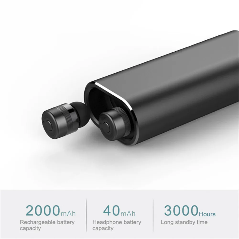 Mini TWS Bluetooth Earphones True Wireless Stereo Earbuds with Mic Portable Cordless Dual Headsets 2000mah Charger Case | Электроника