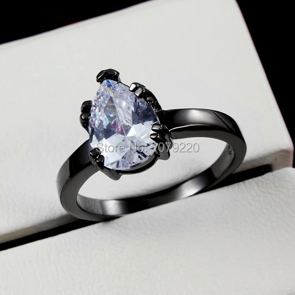 Овальные кольца в форме капли воды для женщин модные ювелирные изделия из