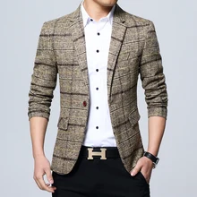 Blazer masculino terno 2020 primavera outono masculino negócios terno casaco masculino blazer de casamento fino ajuste casaco topo (1)