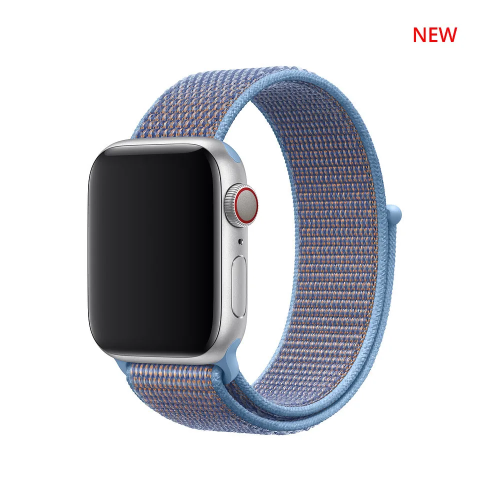 Cerulean Нейлоновый спортивный ремешок для Apple Watch серии 5 4 3 44 мм 40 мм ремешок для часов браслет для iwatch 4 44 мм 42 мм 38 мм 3 2 Hyper - Цвет ремешка: Cerulean