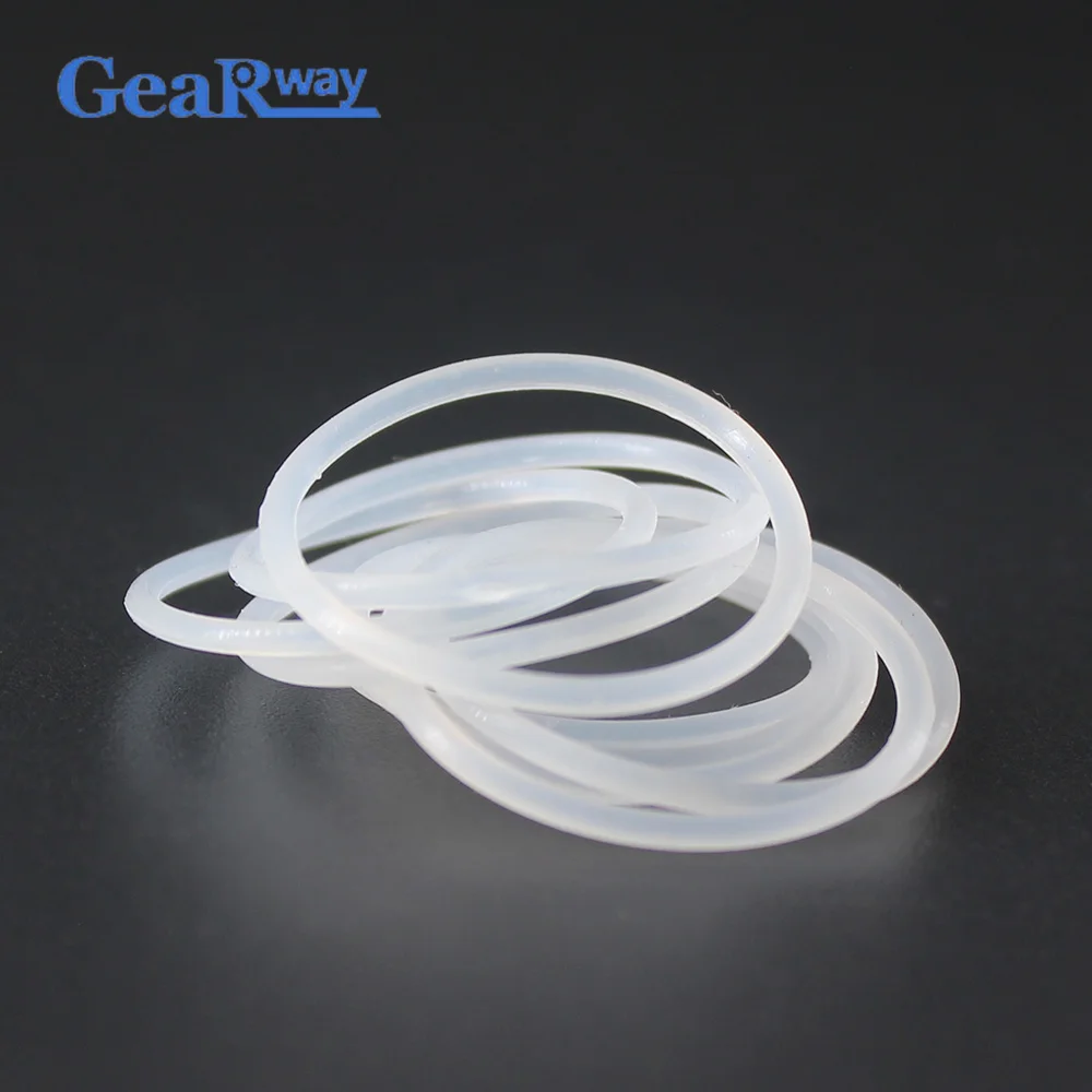 

Gearway Transparent Silicon O Ring Seal Gasket 1.5mm CS Food Grade O Ring Sealing 58/60/62/65/95/100mm OD VMQ O Ring Seal Washer