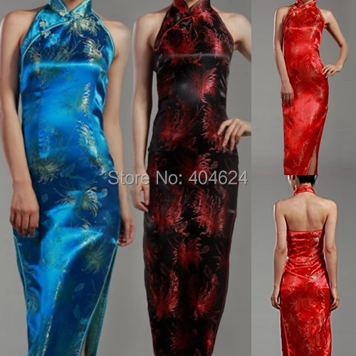 Летнее элегантное платье Ципао в китайском стиле сексуальное без рукавов с