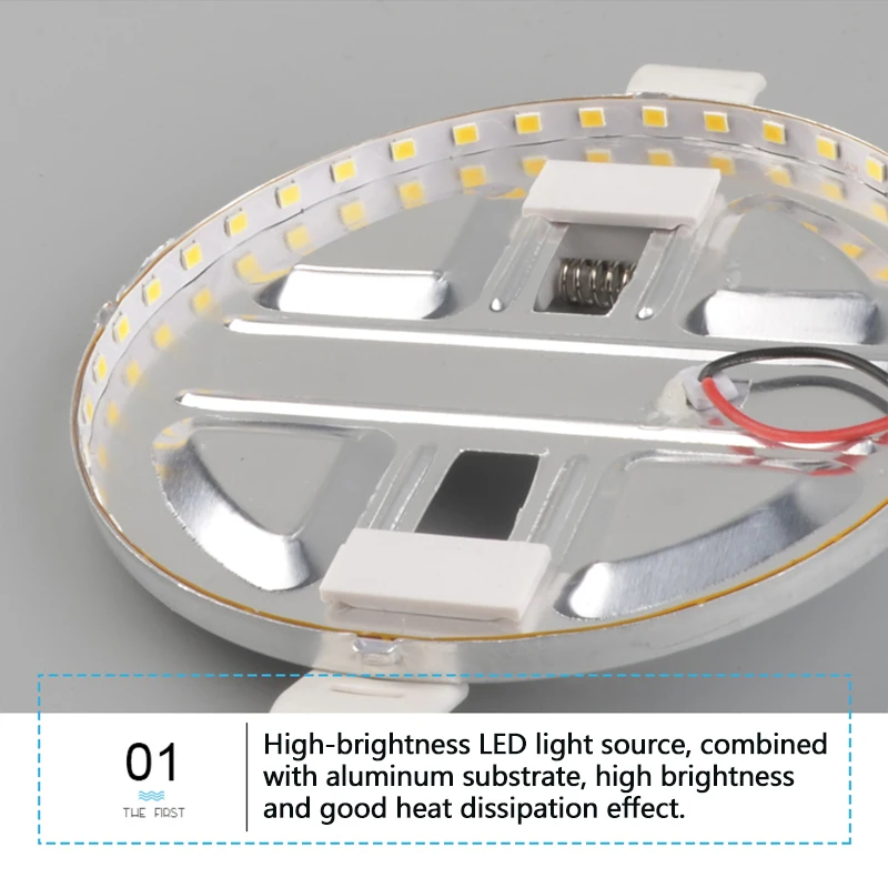 Adjustable Punch holes size Ultra thin 6W / 8W / 15W /20W LED Ceiling Recessed Grid Downlight Slim Round Panel Light ZTD0003