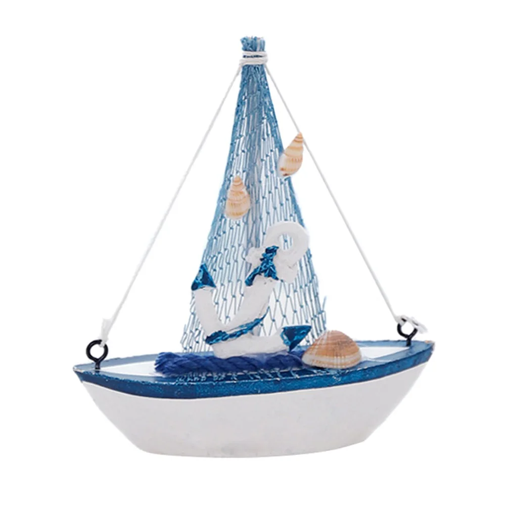 Sea anchor Винтажный морской мореходный деревянный синий морской корабль в средиземноморском стиле LBShipping - Цвет: Sea anchor