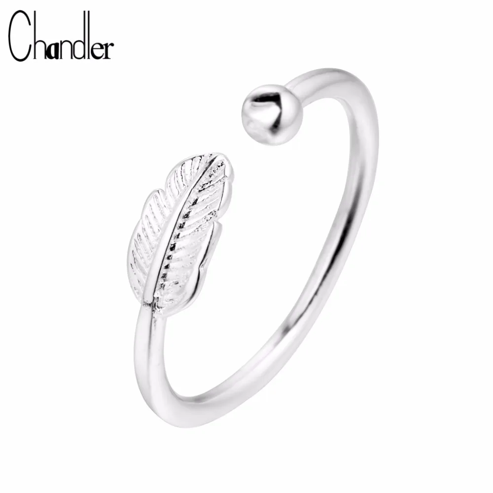 Chandler Feather Charm Rings Adjustable Full Finger Toe Bague For Women Simple Casual Homme Luxury Accessary|ring adjustable|charm ringfull finger |