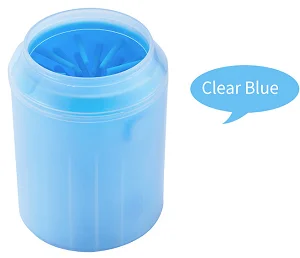 blue as photo Портативное приспособление для очистки лап набор для чистки чашки мягкая щетка может грязные чашки для ног шайба Собака Щенок Кот котенок щетина моющее устройство - Цвет: blue as photo