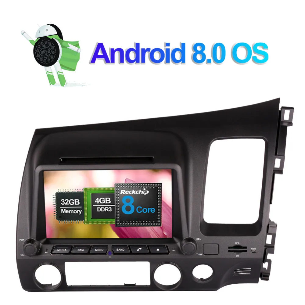 4 ГБ ОЗУ Android 8 0 Восьмиядерный автомобильный радиоприемник стерео для Honda Civic