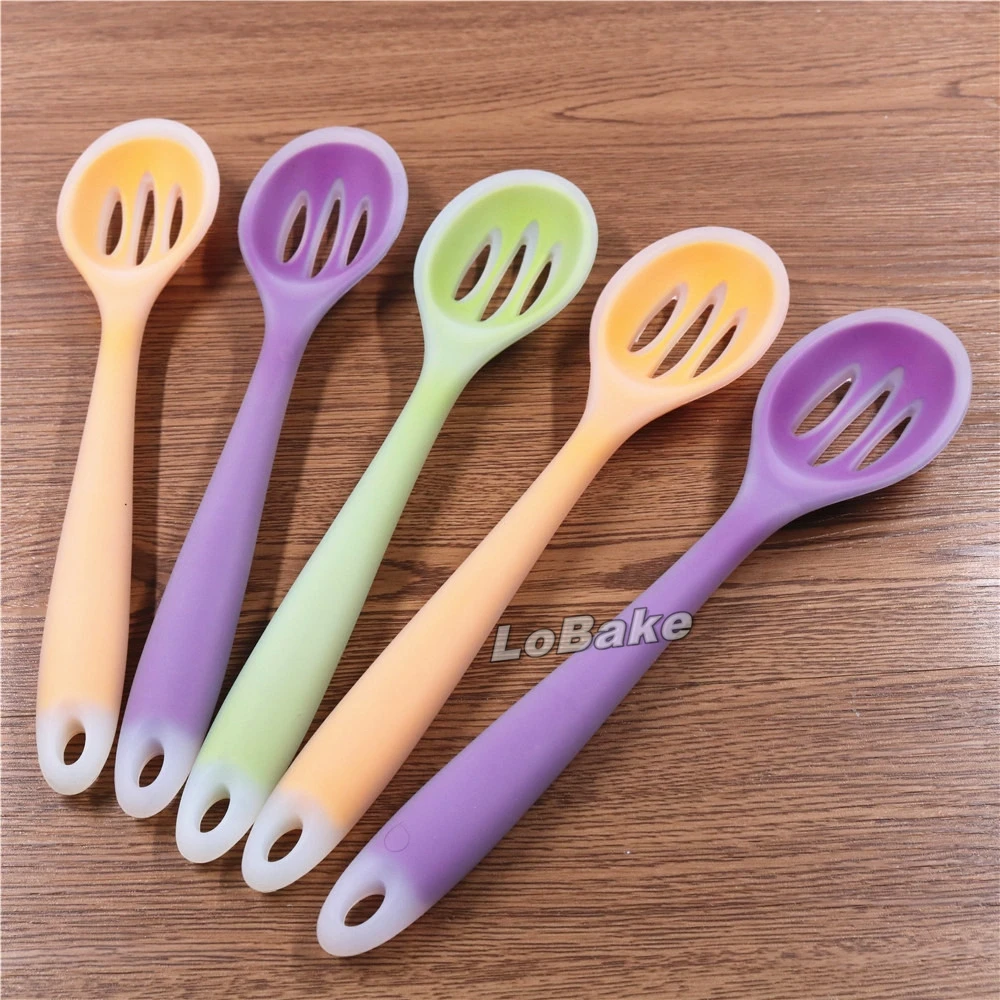 (3шт/лот) Полупрозрачная силиконовая ложка-стремянка для кухонных принадлежностей, лопатка для приготовления пищи, шумовка для горячих блюд, дренажная набивка для лапши