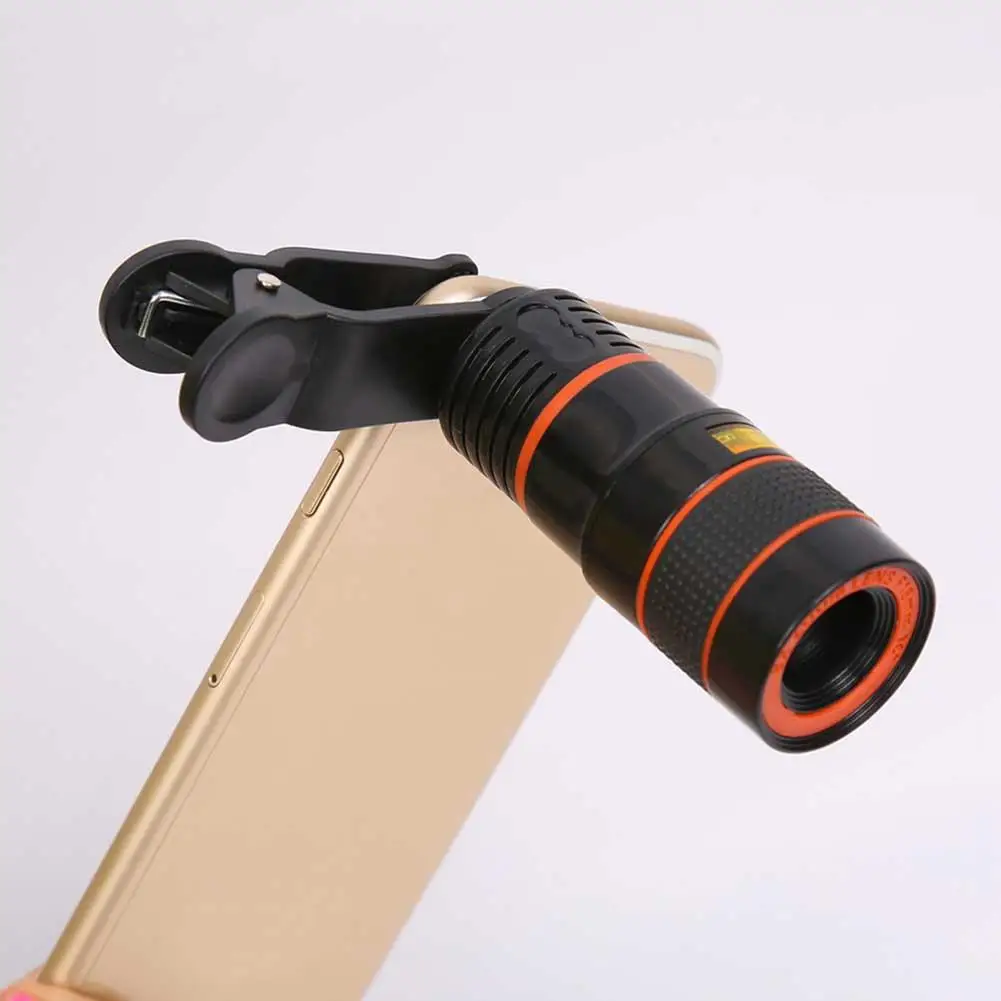 

Telescope Lens 8X Zoom high quality Long distance HD lens Magnifier Clip On Binocular Photography For Cellphone SmartPhone Black