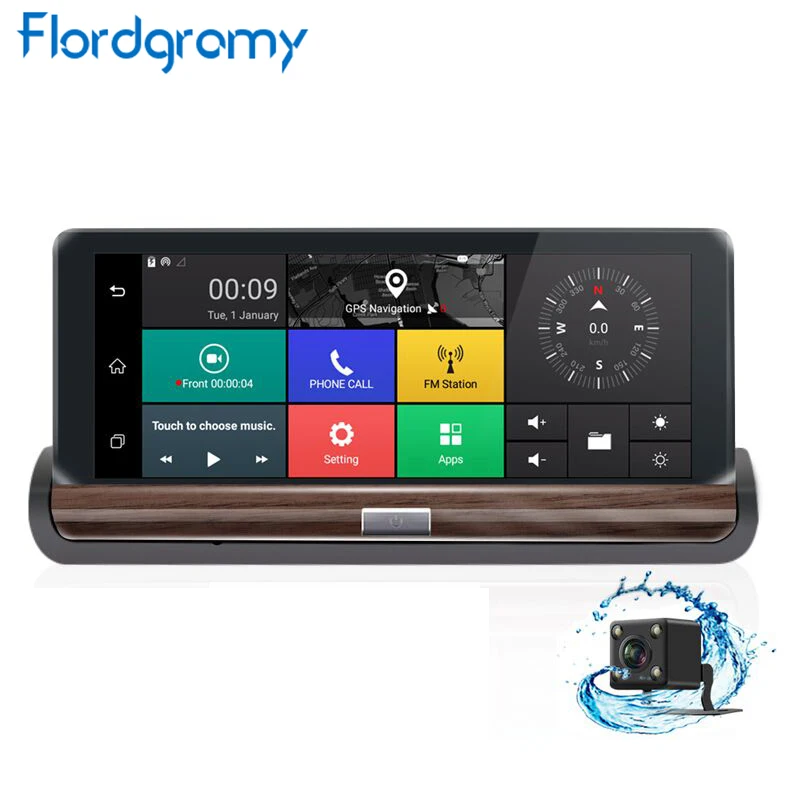 Flordgramy 7 'ƉG Android Видеорегистраторы для автомобилей GPS навигации FHD 1080 P приборной