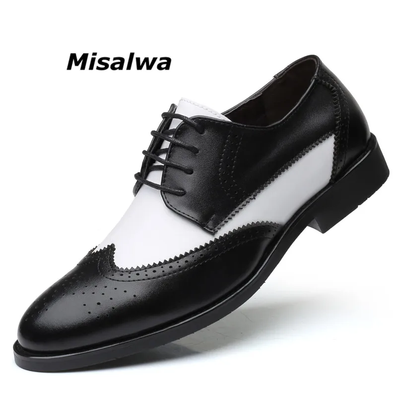 

Misalwa Italian Stylish Big Size 38-48 Men's Dress Shoes Blucher Oxford Shoe Gents Outfit Party Wedding Leather Male Footwear