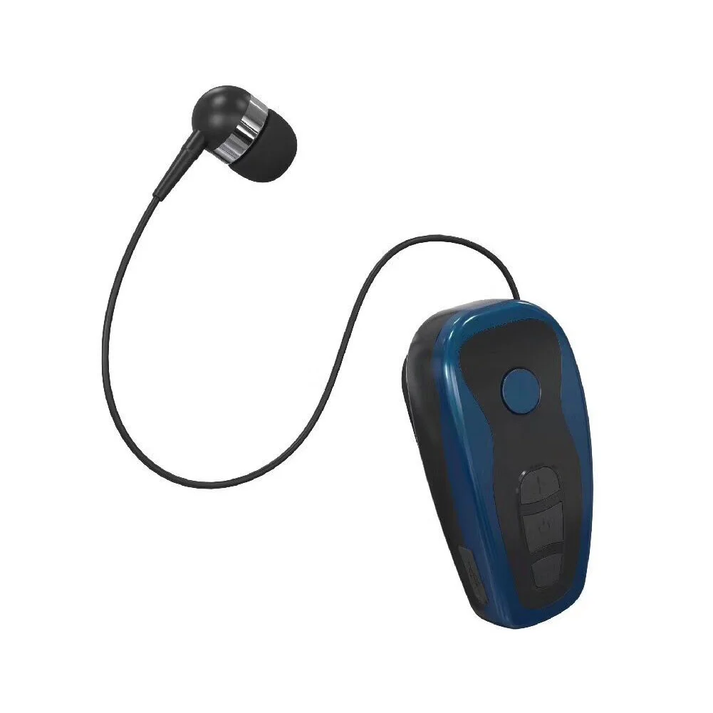 Black Blue Q7 беспроводные удобные Bluetooth 4,1 наушники стерео наушники с голосовым помощником отчет в ухо выдвижной тросик Бизнес Шея клип дизайн - Цвет: Black Blue