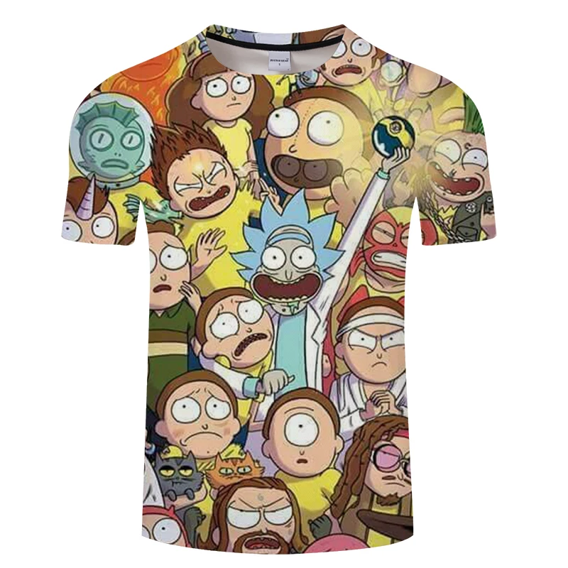 Galaxy morty &amp rick Мужская футболка 3D топы и футболки модные летние рубашки с коротким