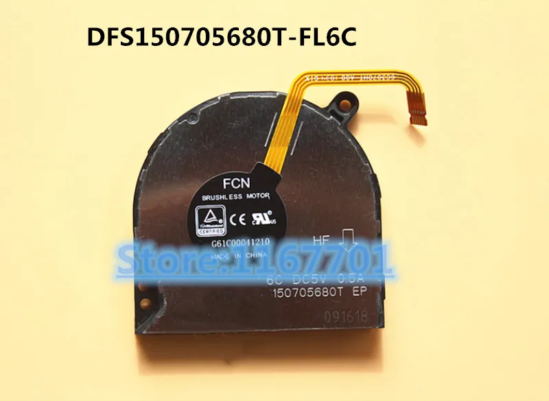 

New Original Laptop/Notebook CPU Cooling Fan For Toshiba G61C00041210 DFS150705680T-FL6C