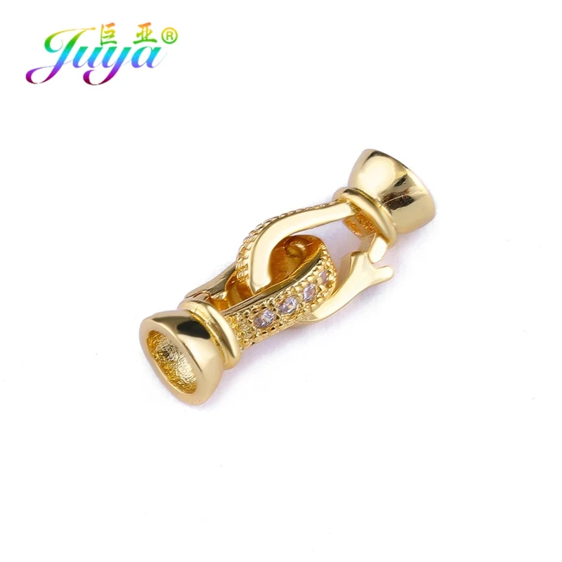 Gold Juya DIY украшения из бисера фурнитура поставки золото/серебро застежка застежки для женщин натуральные камни жемчуг Изготовление ювелирных изделий - Цвет: Gold
