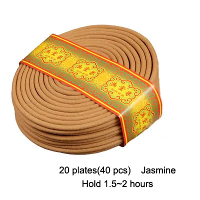 40 Pcs Jasmine ERMAKOVA держатели для благовоний горелка 4 дюймов Тибетский Стиль окрашенные эмаль цинкового сплава катушки держатель для благовоний украшения дома и офиса подарок - Цвет: 40 Pcs Jasmine