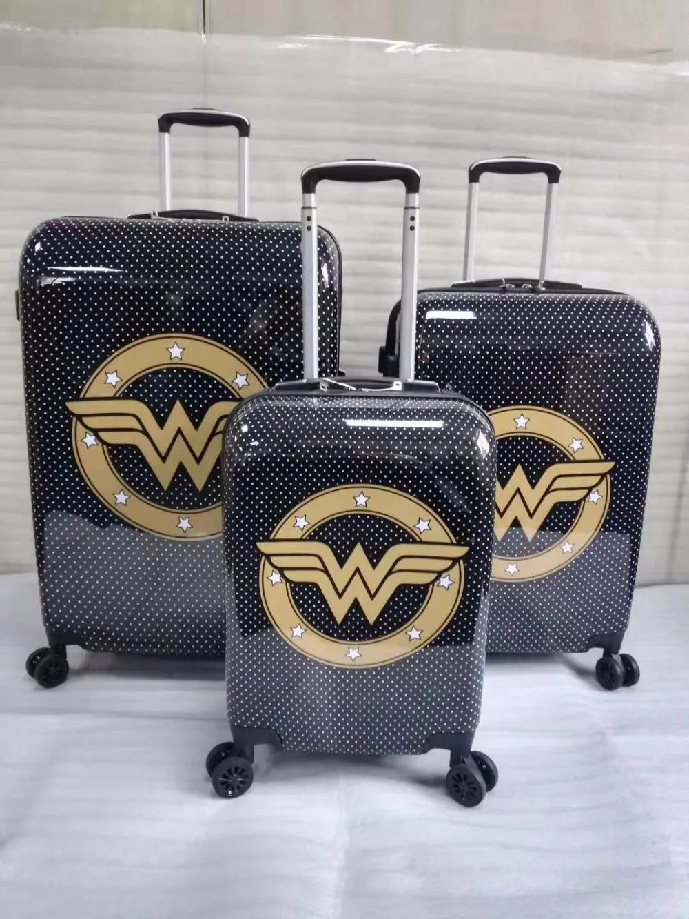 DC hero чудо-женщина чемодан PC пансион чемодан на колёсиках Spinner брендовые дорожные чемоданы