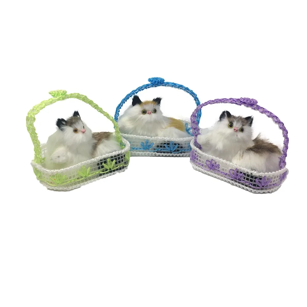 Кукла с милыми животными плюшевые кошки корзина детская игрушка Декор детский