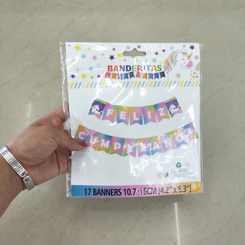 Omilut Happy День рождения Единорог плита/чашка/баннер/посуда вечерние Baby Shower Детская