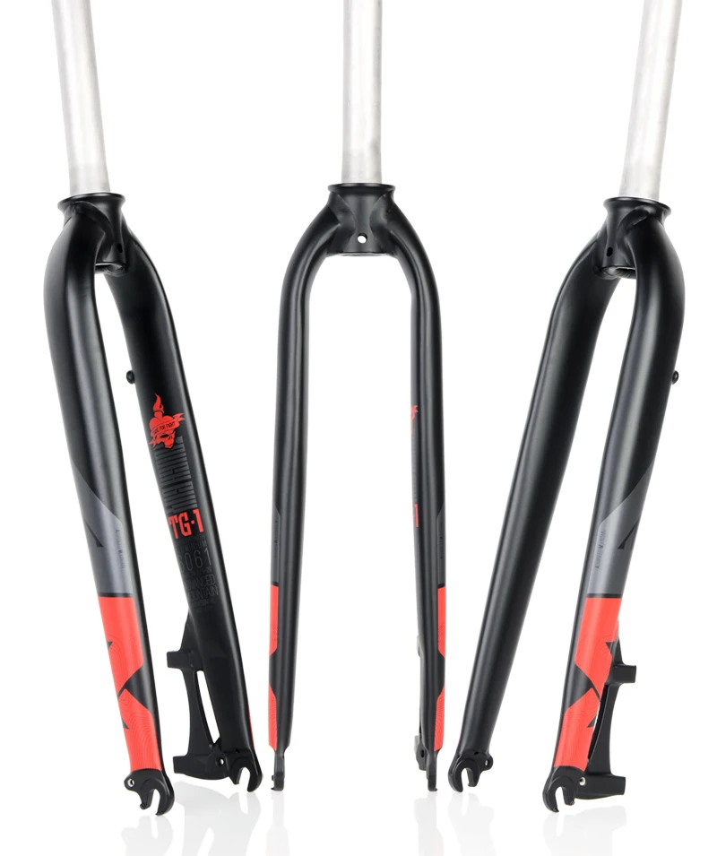 AM TG-1 Mtb вилка алюминиевая 6061 Велосипедная вилка 2" /27,5"/2" дисковый тормоз жесткая Велосипедная вилка запчасти для велосипеда