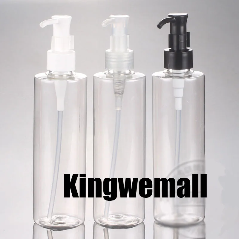 

300pcs/lot 250ml Clear PET Cream bottle,250ml oil pump bottle,250ml cosmetic container,cosmetic packaging