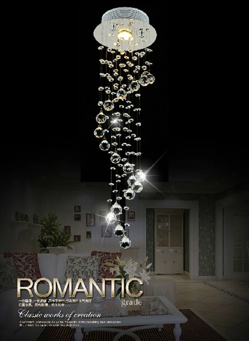 Светодиодная хрустальная люстра освещение коридора входная дверь небольшая