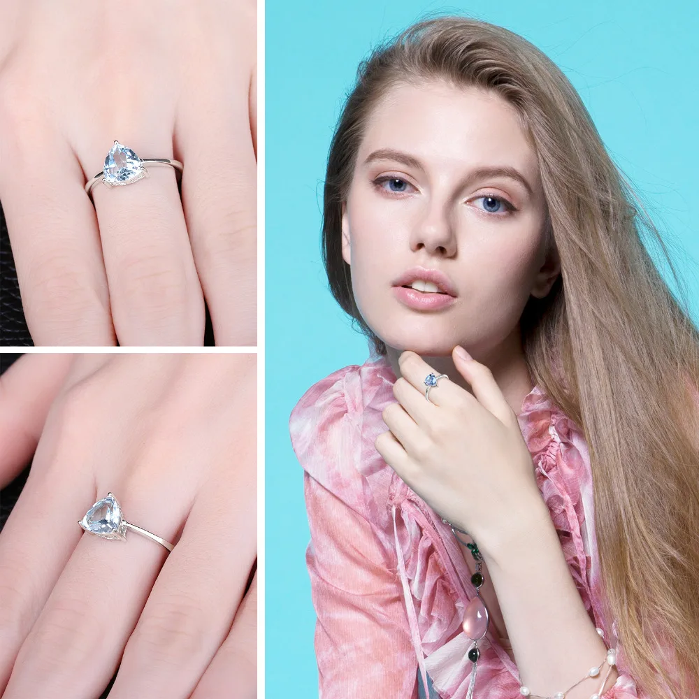 Jewelrypalace трлн 1.5ct Природный Голубой топаз камень пасьянс кольцо Pure стерлингового