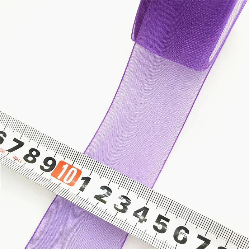 

(5 yards/lot) 40mm 50mm Ribbon Wedding Party Decoration Organza Ribbon Gift Wrapping Hair Bows DIY Christmas Ribbon