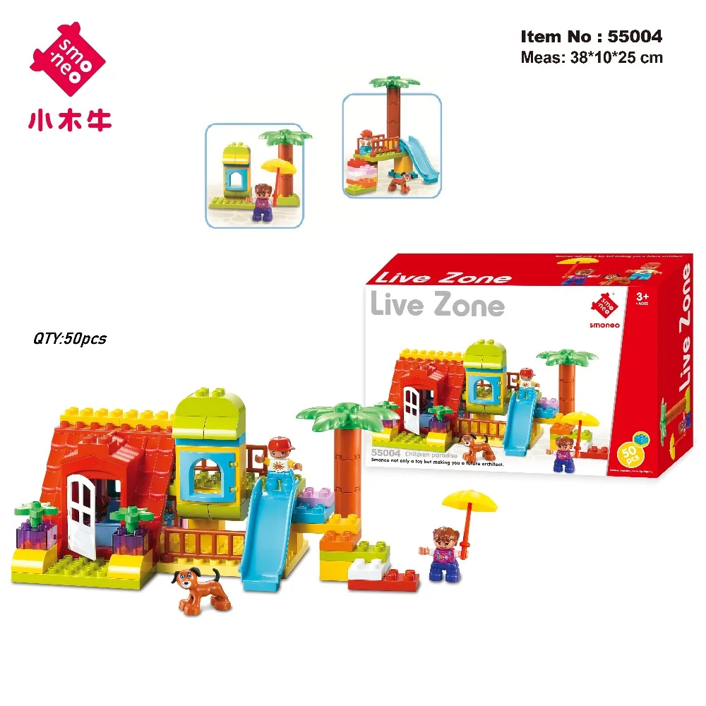 SMONEO 50Pcs 55004 Big Size Bricks Set DIY Creative Toys Child EDC Wange Building Block FIT for Lego | Игрушки и хобби