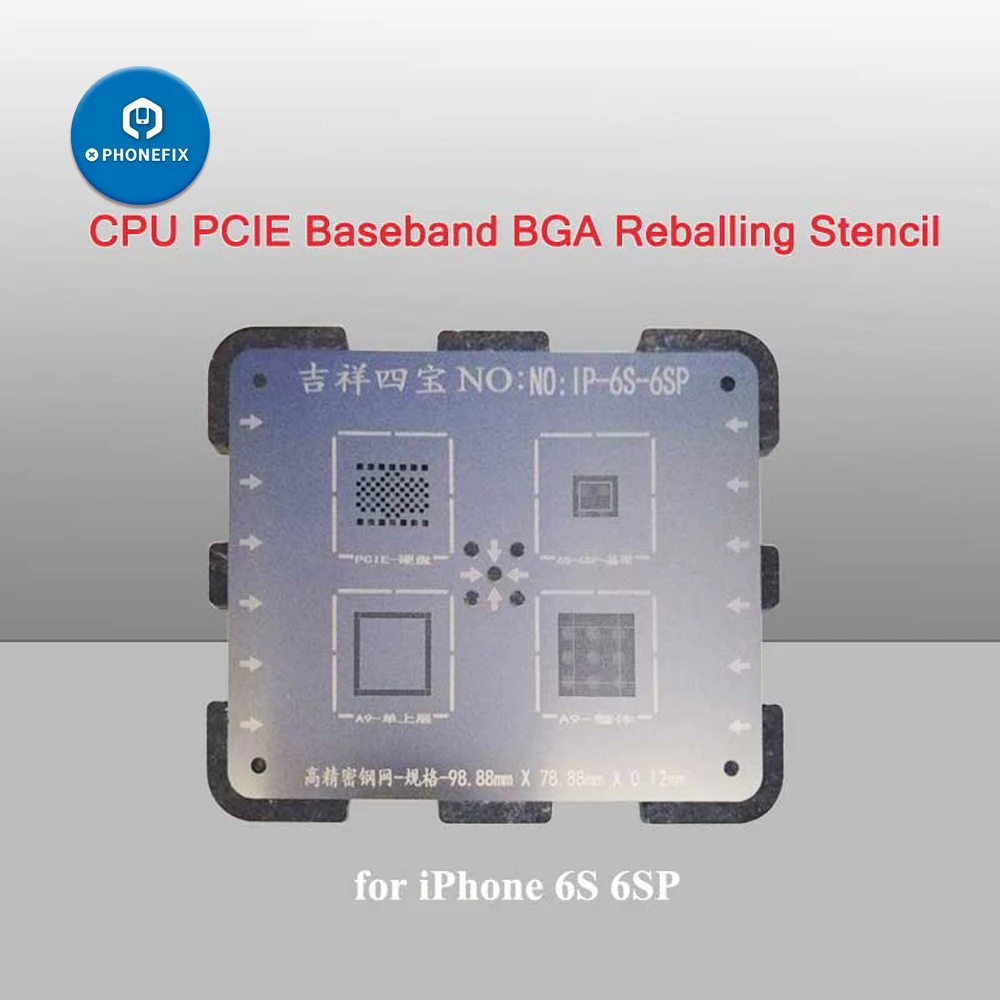 Трафарет WL BGA для реболлинга комплект iPhone 5S 6 6P 6S 7 NAND Flash CPU Baseband IC трафареты пайки
