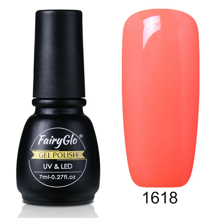 1618 FairyGl, 7 мл, чистый цвет, Гель-лак, УФ-гель для ногтей, впитывающая краска, Гель-лак, Полупостоянный Гибридный лак, лаковый лак, эмаль - Цвет: 1618