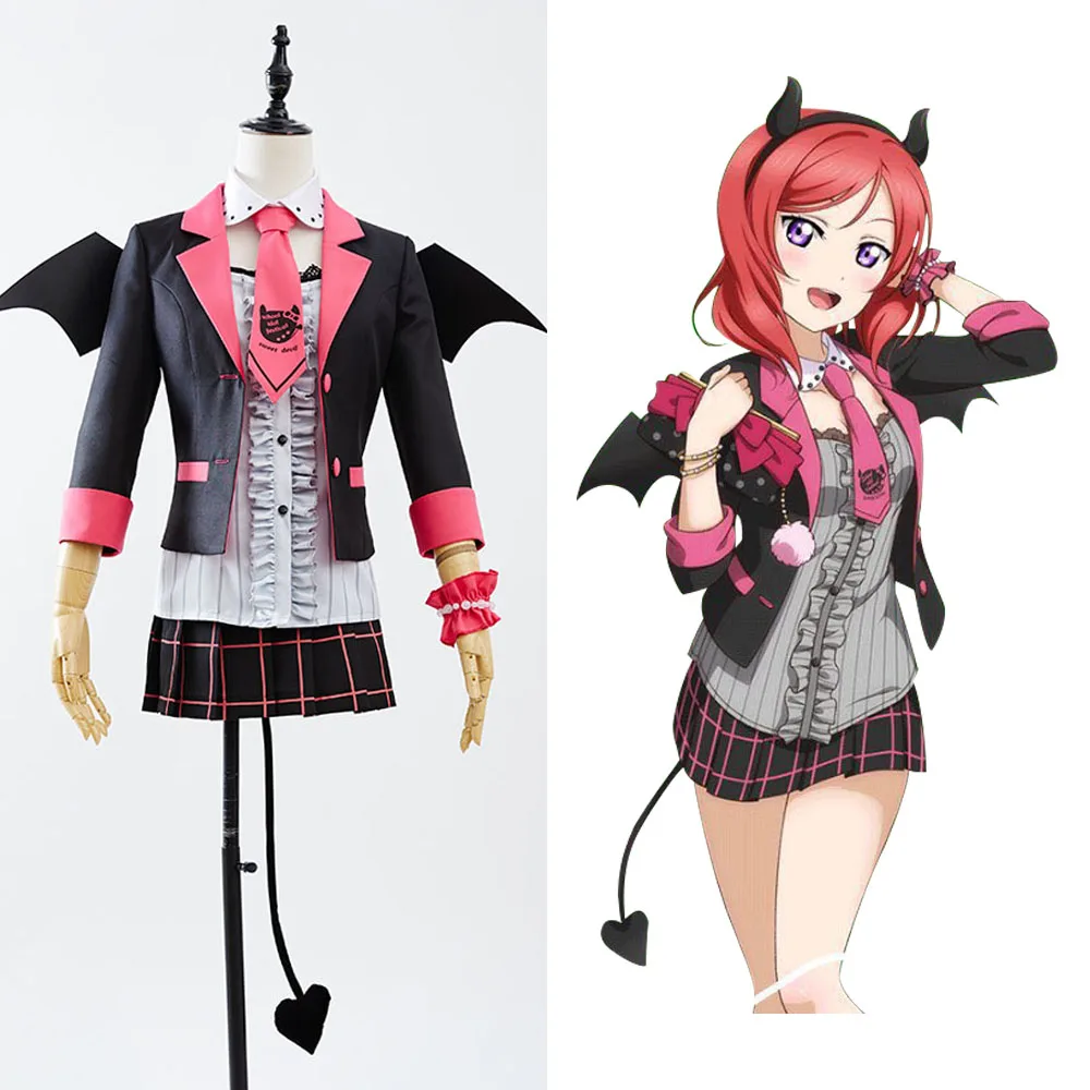 LoveLive! Love Live новинка UR Nishikino маки маленький демон Униформа платье на Хэллоуин