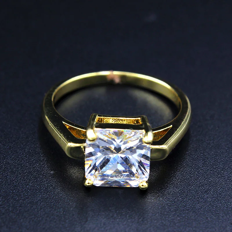 Новинка 2017 обручальные кольца золотого цвета для женщин прозрачные 2 25 карат