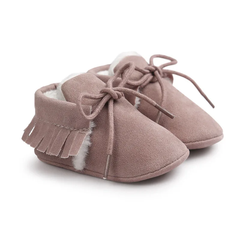 Model 12 Для маленьких мальчиков и девочек Детские Мокасины Мягкие Moccs обувь Bebe бахрома на мягкой подошве нескользящая обувь для колыбельки ПУ кожа, замша, Одежда для новорожденных - Цвет: Model 12