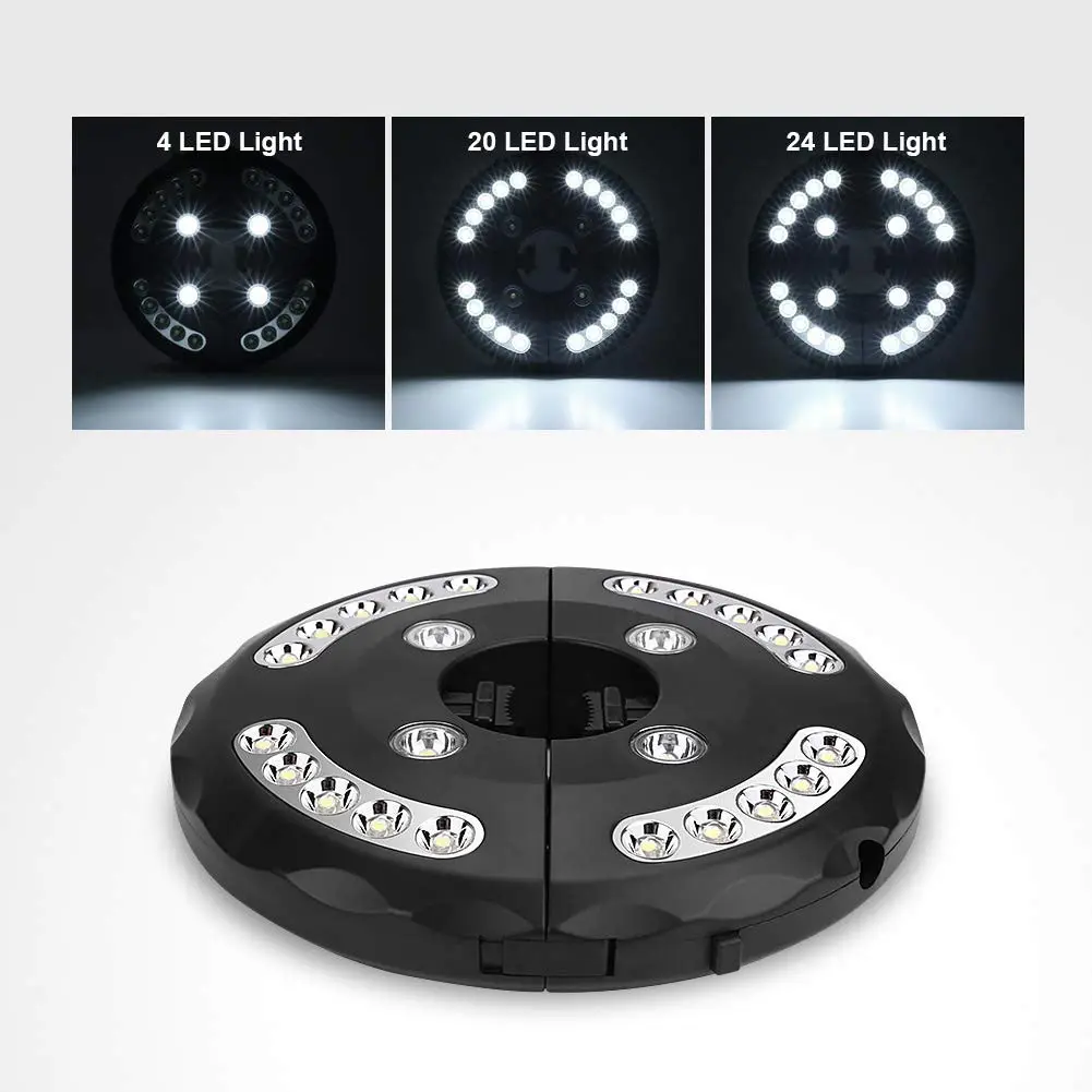 Зонтик для внутреннего дворика с аккумулятором 24 светодиода| |