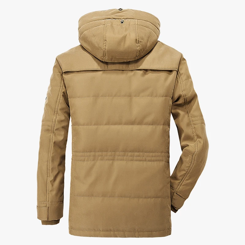 Winter Jacket Men Thick Long Warm Outerwear Parka Fur Lined Military Army Coat Male Puffer Fleece Windbreaker | Мужская одежда