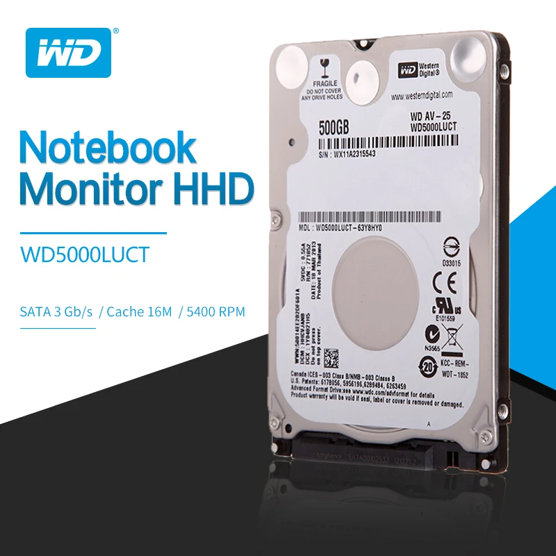Western Digital WD 500 GB 2 5 &quotвидео HDD для наблюдения внутренний жесткий диск безопасности