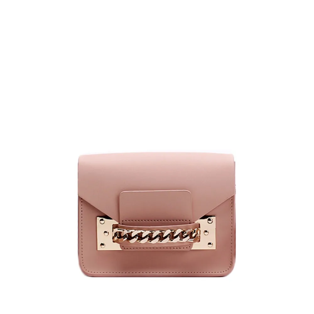 Женская мини-сумка-конверт из натуральной кожи с цепочкой новый бренд Модный