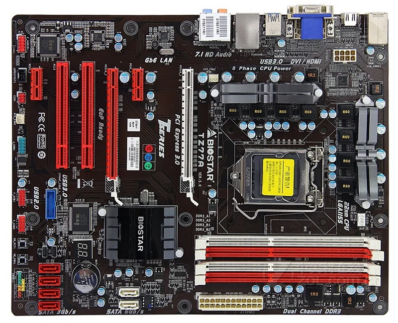 /,   BIOSTAR TZ77A    Intel Z77 LGA 1155 DDR3 32G SATA3 USB3.0 ATX