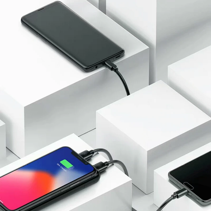 Беспроводное зарядное устройство Qi 10000 мАч для iPhone Samsung Xiaomi портативное с двумя