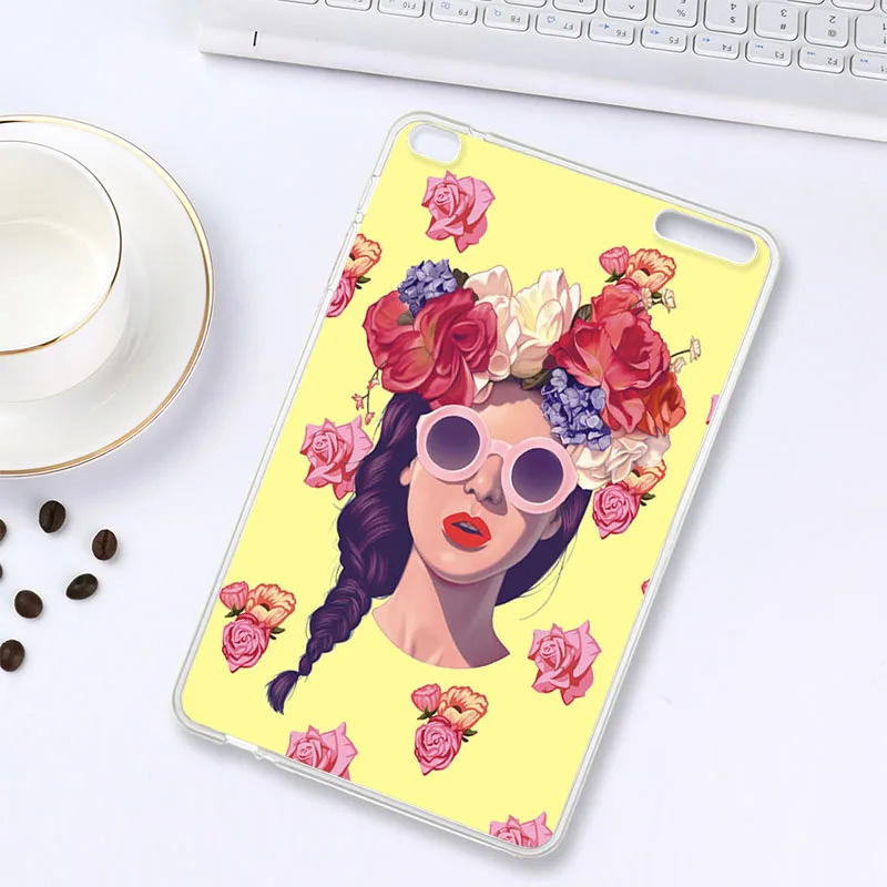 Прозрачный чехол для планшета huawei MediaPad T5, силиконовый чехол для huawei MediaPad T1 9,6 10 8,0 7,0 T3 8, мягкие сумки из ТПУ - Цвет: Z011