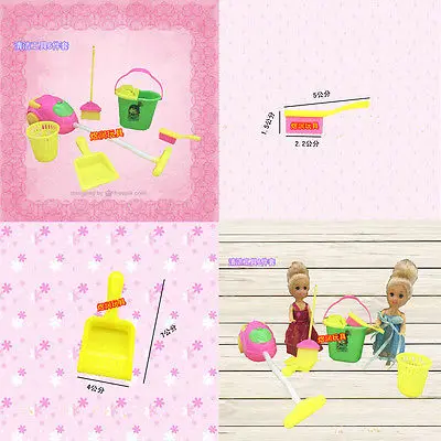 6 шт./компл. домашнего интерьера забавные пылесос для уборки набор со щеткой