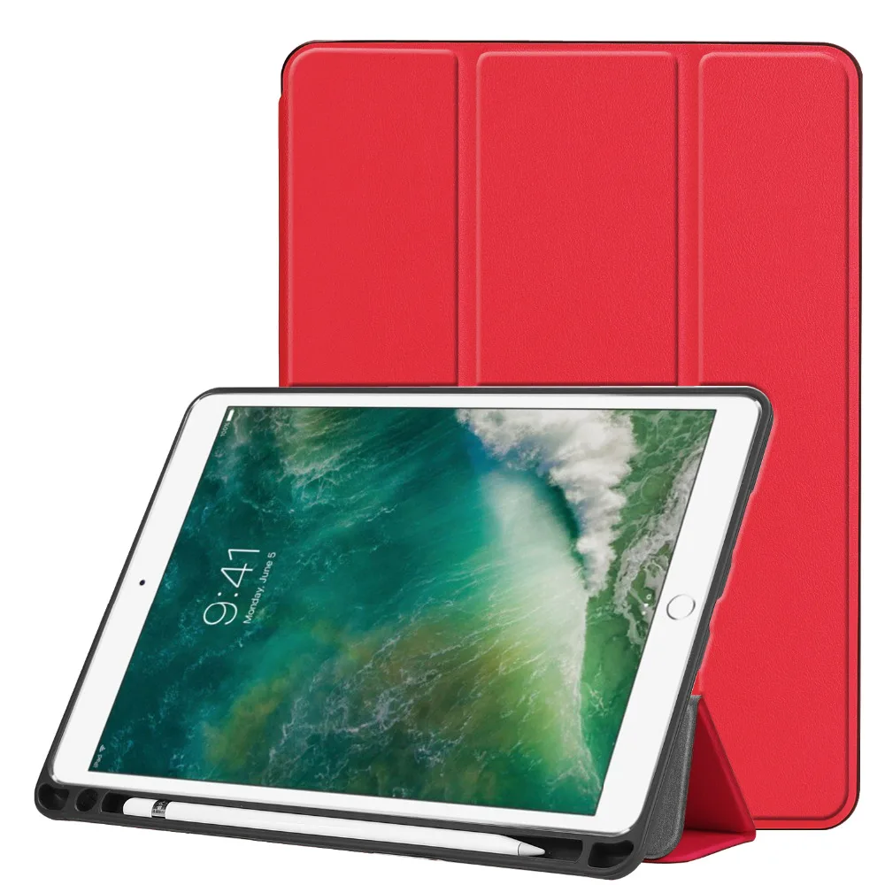 Чехол для iPad Air 3 10,5 /Pro 10,5 Smart Wake Sleep Cover для iPad Pro 10. 5 держатель ручки Флип кожаный чехол Fundas+ стилус