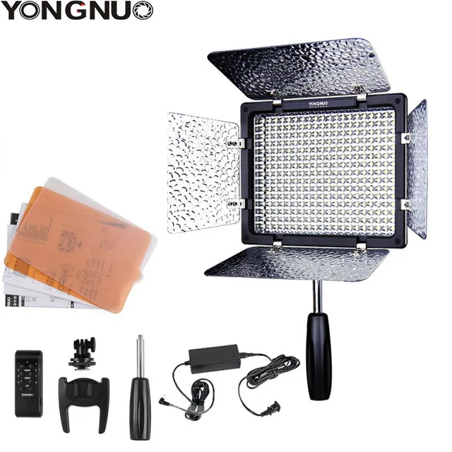 Красный Светодиодный светильник для фото-и видеосъемки Yongnuo YN300 III YN-300 III 3200 k-5500 K CRI95 с адаптером питания переменного тока+ аккумулятором+ мягкой маской - Цвет: Красный