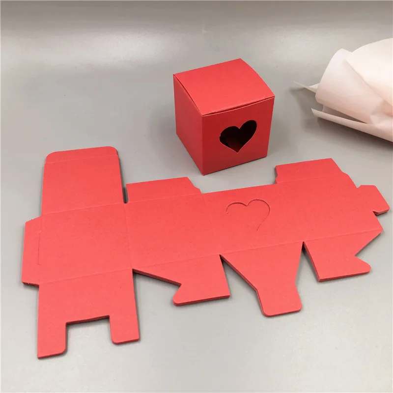 Маленькая упаковочная коробка из крафт бумаги 30 шт. 5x5x5 см мини ручная работа